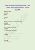 Health Assessment HESI  Exam  Study  Guide  QUESTION &lpar;LATEST UPDATE&rpar; &ndash;100&percnt; VERIFIED QUESTIONS & ANSWERS 2025&sol;2026