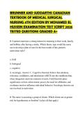BRUNNER AND SUDDARTHS CANADIAN TEXTBOOK OF MEDICAL SURGICAL NURSING 4TH EDITION BY MOHAMED EL HUSSEIN EXAMINATION TEST SCRIPT 2026 TESTED QUESTIONS GRADED A&plus;