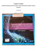 Complete Test Bank Spreadsheet Modeling and Decision Analysis&colon; A Practical Introduction to Business Analytics&period; 9th Edition&period; By Cliff Ragsdale  &lpar;Chapter 1-15&comma; Answers Provided&rpar;