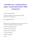 NR547 Midterm Exam - Foundational Differential Diagnosis - Psychiatric-Mental Health NP - PMHNP Assessment Prep