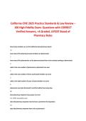 California CPJE 2025 Practice Standards & Law Review &ndash; 100 High-Fidelity Exam- Questions with CORRECT Verified Answers&comma; &plus;A Graded&comma; LATEST Board of Pharmacy Rules