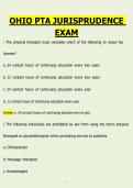 Ohio PTA Jurisprudence Exam 2024&sol;2025 already graded A&plus;