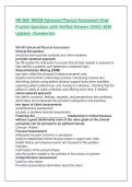 NR 509&sol; NR509 Advanced Physical Assessment Final  Practice Questions with Verified Answers &lpar;2025&sol; 2026  Update&rpar;- Chamberlain 