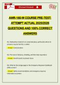 AWR-160-W COURSE PRE-TEST&colon; ATTEMPT ACTUAL 2026 QUESTIONS AND 100&percnt; CORRECT ANSWERS