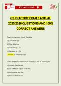 G2 PRACTICE EXAM 3 ACTUAL 2026 QUESTIONS AND 100&percnt; CORRECT ANSWERS