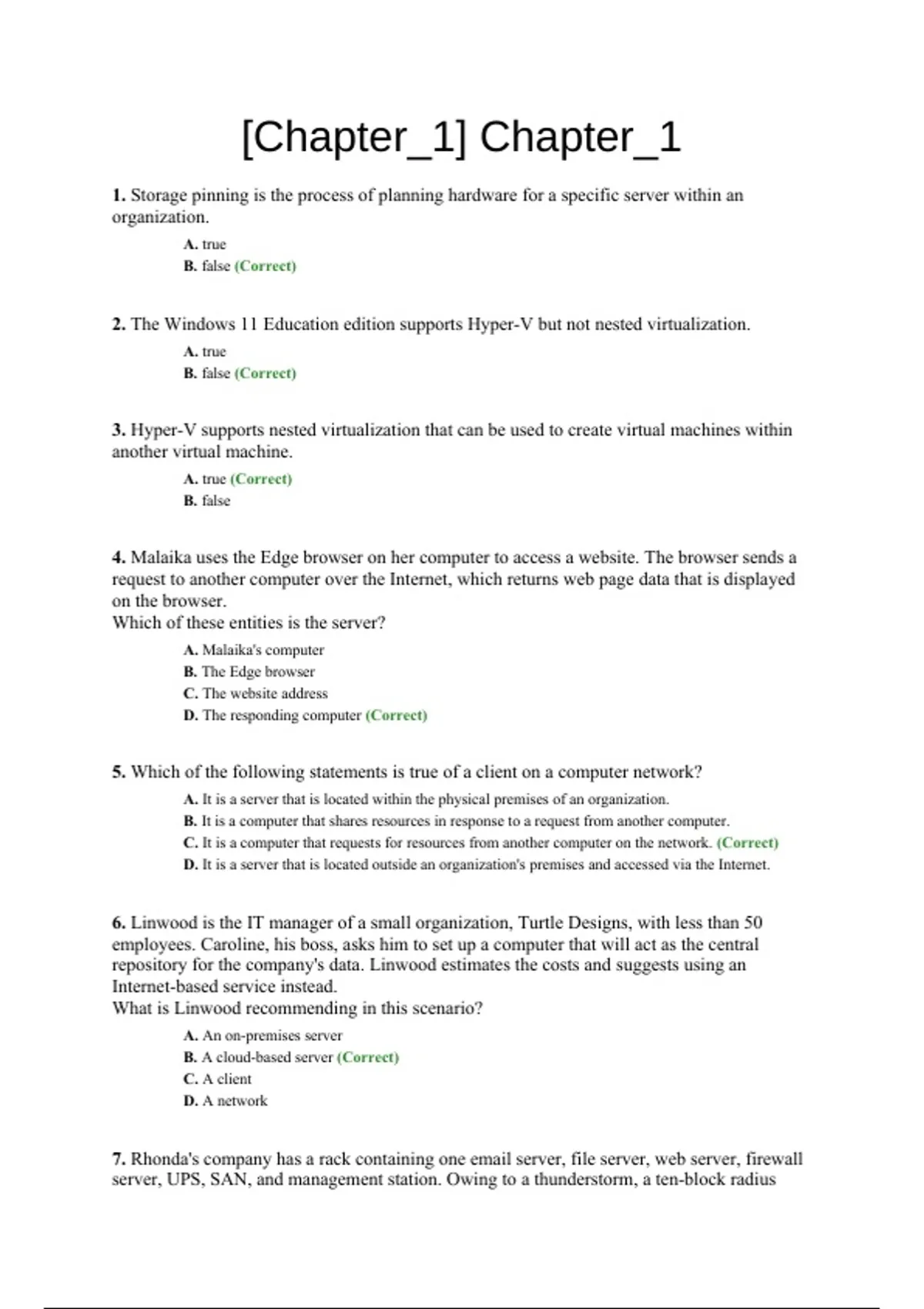 practice test bank questions, final exam : Hands-On Microsoft® Windows ...