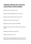 TENNESSEE TIMESHARE FINAL PAPER 2026 SOLVED ITEMS ACCURATE MARKING