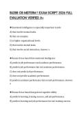 BU288 OB MIDTERM 1 EXAM SCRIPT 2026 FULL EVALUATION VERIFIED A&plus;