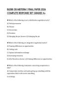 BU288 OB MIDTERM 1 FINAL PAPER 2026 COMPLETE RESPONSE SET GRADED A&plus;