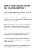 BU288 OB MIDTERM 1 PRACTICE SOLUTION 2026 SOLVED ITEMS CONFIRMED A&plus;