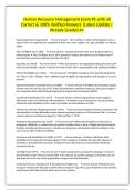 Human Resource Management Exam &num;1 with all Correct & 100&percnt; Verified Answers &vert;Latest Update &vert;Already Graded A&plus;