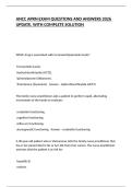 ANCC APRN EXAM QUESTIONS AND ANSWERS 2026 UPDATE&comma; WITH COMPLETE SOLUTION