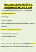 Portage Learning Anatomy & Physiology II Module 6 Exam 2026 &ndash; Complete Practice Questions with Verified Answers&comma; Step-by-Step Solutions for Mastery in Human Physiology