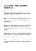 TEXAS FUNERAL LAW EXAM 2026 FINAL REVIEW EXAM
