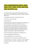 TEXAS JURISPRUDENCE DENTAL EXAM EXAM STUDY GUIDE TESTED QUESTIONS AND SOLUTIONS 2026