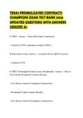 TEXAS PROMULGATED CONTRACTS CHAMPIONS EXAM TEST BANK 2026 UPDATED QUESTIONS WITH ANSWERS GRADED A&plus;