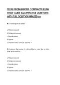 TEXAS PROMULGATED CONTRACTS EXAM STUDY GUIDE 2026 PRACTICE QUESTIONS WITH FULL SOLUTION GRADED A&plus;