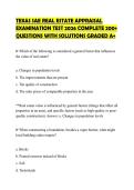 TEXAS SAE REAL ESTATE APPRAISAL EXAMINATION TEST 2026 COMPLETE 200&plus; QUESTIONS WITH SOLUTIONS GRADED A&plus;