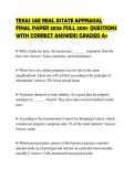 TEXAS SAE REAL ESTATE APPRAISAL FINAL PAPER 2026 FULL 200&plus; QUESTIONS WITH CORRECT ANSWERS GRADED A&plus;