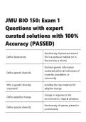 JMU BIO 150 Exam 1 Questions with expert curated solutions with 100- Accuracy &lpar;PASSED&rpar;&period;