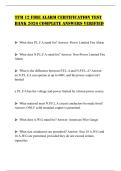 TFM 12 FIRE ALARM CERTIFICATION TEST BANK 2026 COMPLETE ANSWERS VERIFIED