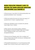 BURNS PEDIATRIC PRIMARY CARE 7TH EDITION TEST BANK UPDATED QUESTIONS AND ANSWERS 2026 GRADED A&plus;