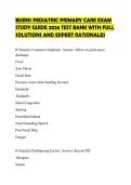 BURNS PEDIATRIC PRIMARY CARE EXAM STUDY GUIDE 2026 TEST BANK WITH FULL SOLUTIONS AND EXPERT RATIONALES