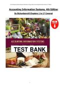 Accounting Information Systems &lpar;4th Edition&rpar; by Vernon Richardson &ndash; Verified Test Bank for Chapters 1&ndash;17
