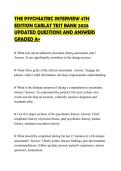 THE PSYCHIATRIC INTERVIEW 4TH EDITION CARLAT TEST BANK 2026 UPDATED QUESTIONS AND ANSWERS GRADED A&plus;