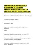THE PSYCHIATRIC INTERVIEW 4TH EDITION CARLAT TEST BANK EXAMINATION TEST 2026 COMPLETE QUESTIONS AND SOLUTIONS GRADED A&plus;