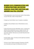 BUSINESS DATA COMMUNICATIONS AND IT INFRASTRUCTURES 2ND EDITION AGRAWAL EXAM PREP QUESTIONS AND ANSWERS 2026 FULL SOLUTION