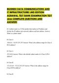 BUSINESS DATA COMMUNICATIONS AND IT INFRASTRUCTURES 2ND EDITION AGRAWAL TEST BANK EXAMINATION TEST 2026 COMPLETE QUESTIONS AND ANSWERS