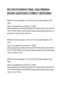 BYU PHOTOGRAPHY FINAL 2026 PREMIUM REVIEW QUESTIONS CORRECT RESPONSES