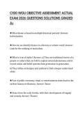 C100 WGU OBJECTIVE ASSESSMENT ACTUAL EXAM 2026 QUESTIONS SOLUTIONS GRADED A&plus;