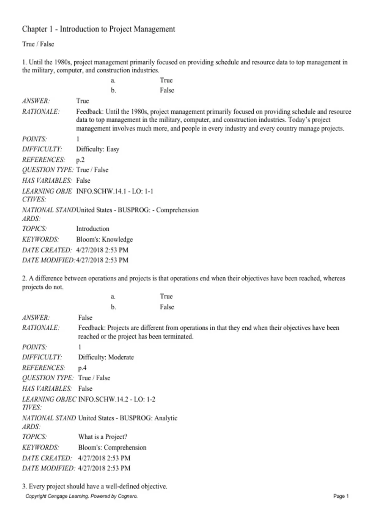 practice test bank questions, final exam : Information Technology ...