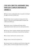 C100 WGU OBJECTIVE ASSESSMENT FINAL PAPER 2026 COMPLETE RESPONSE SET GRADED A&plus;