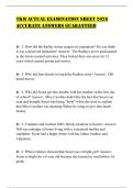 TKM ACTUAL EXAMINATION SHEET 2026 ACCURATE ANSWERS GUARANTEED