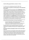 Samenvatting examenkatern geschiedenis - context 3&colon; China &lpar;1842-2001&rpar;