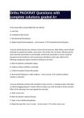 Ortho PACKRAT Questions with complete solutions graded A&plus;