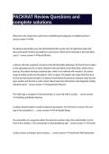 PACKRAT Review Questions and complete solutions