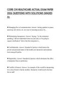 CORE CHI HEALTHCARE ACTUAL EXAM PAPER 2026 QUESTIONS WITH SOLUTIONS GRADED A&plus;