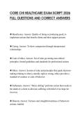 CORE CHI HEALTHCARE EXAM SCRIPT 2026 FULL QUESTIONS AND CORRECT ANSWERS