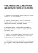CORE CHI HEALTHCARE EXAMINATION TEST 2026 COMPLETE QUESTIONS AND ANSWERS