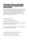 TMC PRACTICE EXAM 2026 EXAMPREP STUDY SHEET WITH TARGETED TOPICS AND SOLUTIONS