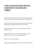 CORE CHI HEALTHCARE FINAL PAPER 2026 QUESTIONS WITH SOLUTIONS 100&percnt; CORRECT