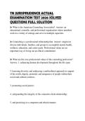 TN JURISPRUDENCE ACTUAL EXAMINATION TEST 2026 SOLVED QUESTIONS FULL SOLUTION