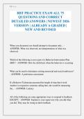 RBT PRACTICE EXAM ALL 75 QUESTIONS AND CORRECT DETAILED ANSWERS &vert; NEWEST 2026 VERSION &vert; ALREADY A GRADED &vert; NEW AND REVISED