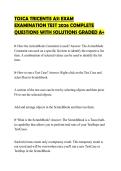 TOSCA TRICENTIS AS1 EXAM EXAMINATION TEST 2026 COMPLETE QUESTIONS WITH SOLUTIONS GRADED A&plus;