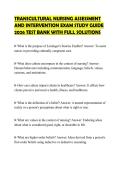 TRANSCULTURAL NURSING ASSESSMENT AND INTERVENTION EXAM STUDY GUIDE 2026 TEST BANK WITH FULL SOLUTIONS