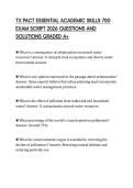 TX PACT ESSENTIAL ACADEMIC SKILLS 700 EXAM SCRIPT 2026 QUESTIONS AND SOLUTIONS GRADED A&plus;